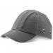 This photograph shows a grey Beeswift Safety Baseball Cap with the brand name Beeswift printed on the front. The cap has a hard crown and adjustable strap for a secure fit. The cap is made with high quality materials and features a sleek and modern design. Perfect for staying safe and stylish on the job.