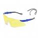 In the photo, the Beeswift Safety Spectacles Beeswift Texas Safety Spectacle is vibrant yellow, providing high visibility. The spectacles have a sturdy frame and clear lenses, offering protection for the eyes. The brand name is prominently displayed on the temples.