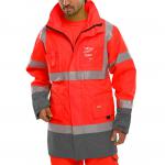 Beeswift Two Tone Breathable Traffic Jacket Red / Grey 4XL BD109REGY4XL