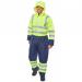 Beeswift Two Tone Hiviz Thermal Waterproof Coverall Saturn Yellow / Navy S BD900SYNS
