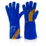 Beeswift Cat2 Blue Gold Hq 16” Welders Gauntlet (Box of 10) BFHQWN