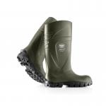 This image features a pair of Bekina Steplite X Solid Grip non-safety boots in size 13/EU 48, colored in a vibrant shade of green. The boots are designed to provide excellent grip and stability, making them an ideal choice for work environments.