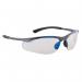 The photo shows a pair of sleek Bolle glasses and goggles with a platinum mirrored exterior. The state-of-the-art Esp lens technology provides clear and comprehensive eye protection, while the Contour frame offers a comfortable and secure fit.