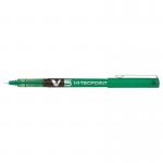 Pilot Hi-Tecpoint V5 Liquid Ink Rollerball Pen Green - Fine Tip (12) BOX45012085710