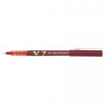 Pilot Hi-Tecpoint V7 Liquid Ink Rollerball Red - Medium Tip (12) BOX45012085772