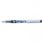 Pilot V-Pen White Barrel Fountain Pen Blue- Medium Tip (12) BOX45012326530