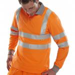 Beeswift Polo Shirt Long Sleeved Orange M BPKSLSENORM