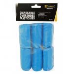 The image shows a pair of Beeswift overshoes, specifically the B-Safe disposable options. The pack contains 30 pairs, each with a durable design and secure fit, perfect for protecting shoes in any environment.