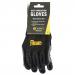 The image shows a pair of black Beeswift B-Safe Glovezilla Anti Vibration gloves, size large. The gloves have a trade specific design and are made of durable material. They are equipped with special features to protect against vibration and provide maximum grip.