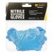 This picture shows a pack of 5 pairs of Beeswift Disposable Gloves in size XL. They are made of blue Nitrile material and are labeled as B-Safe. Each pair is individually wrapped and is suitable for one-time use.