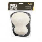 The image shows a pair of Beeswift B-Safe Poly Ridged Knee Pads with knee protection for maximum safety. The pads are yellow and black, featuring a ridged design for added comfort and durability. The brand name, Beeswift, is prominently displayed on the top.