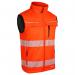 The image shows a bright orange Deltic high visibility bodywarmer from Beeswift, in size medium. The gilet features the iconic Deltic logo and is designed for optimal visibility in outdoor environments.
