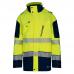 This image features Deltic high visibility jackets by Beeswift. The jackets are two-tone in Saturn Yellow and have the Deltic logo on the chest. They are designed to provide maximum visibility while working.
