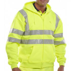 Beeswift Zip-Up Hooded Sweatshirt Saturn Yellow L BSHSSENSYL