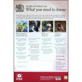 Beeswift B-Safe Health and Safety Law Poster PVC  BSSHSE01