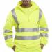 The photo shows two Beeswift high visibility sweatshirts, one quarter zipped and the other fully zipped. Both are in the eye-catching color of Saturn Yellow and feature the Beeswift logo. These are perfect for keeping you safe and visible while working in low light conditions.
