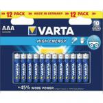 Varta High Energy AAA Battery Pack of 12 BT0006