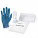The photograph captures a compact and organized First Aid Supplies Beeswift Back To Work Kit. The items, including bandages, gloves, and antiseptic wipes, are neatly arranged inside a sturdy, red case. The kit contains all the essentials for on-the-go first aid needs.