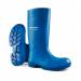 A photo of Purofort Safety Boots Dunlop Purofort Multigrip Safety Blue shows a durable, blue-colored boot with a thick sole and rugged tread. It features a steel toe and protective rubber upper for ultimate safety on any job site.