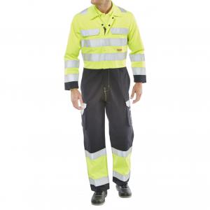 Beeswift Arc Flash Coverall Saturn Yellow Navy 52 CARC7SYN52