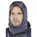 The photo displays a Beeswift Coldstar Freezer Hood in navy blue. The hood features the Beeswift logo and has a fitted design. The material appears thick and insulated.