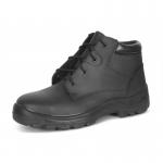 The image shows a pair of sleek black Beeswift Chukka boots for ladies in size 35. The boots have a sturdy design and a classic round toe shape, perfect for everyday wear. The brand name Beeswift is prominently displayed on the side of the boot.