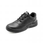 This photo showcases a pair of Beeswift Composite Shoes in sleek black, style S1P. The durable yet lightweight construction and comfortable fit are evident in the image, making these shoes the perfect choice for any work environment.