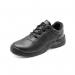 The photograph shows a sleek and sturdy pair of black Beeswift Composite Shoes for men. The size is 10.5 and they have a comfortable, low-top design. The beeswax material gives added durability and protection for industrial work.