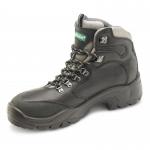 In the picture, we see a pair of black Beeswift safety boots. These boots are made of PU rubber and have an S3 rating. They appear to be size 12.