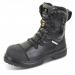 The picture shows a pair of black Beeswift Trencher Plus side zip boots, size 03. The boots are made of durable material and have a sleek design. They feature a zip on the side for easy wear and a secure fit.