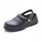 The picture shows a pair of sleek and modern black micro fibre slippers from Beeswift. The slippers are soft to the touch and feature the Beeswift logo on the side. The interior is lined with plush fabric for ultimate comfort.