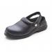 The photograph displays a pair of Beeswift Micro Fibre Slippers in sleek, black color. The slippers are size 12 and have a comfortable, slip-on design. The brands logo can be seen on the side of the slippers. The soft, micro fibre material of the slippers is visible in the close-up shot.