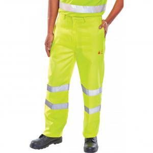 Beeswift Fire Retardant Anti Static Trousers En471 Saturn Yellow 48