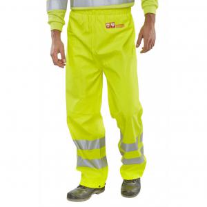 Beeswift Fire Retardant Anti-Static Trousers Saturn Yellow 2XL