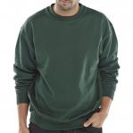 This picture features a bottle green Beeswift polycotton sweatshirt in size 4XL. The sweatshirt has a soft texture and a comfortable fit, with the Beeswift logo embroidered on the chest. The vibrant green color adds a pop of color to any outfit.