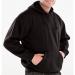 This photo shows a black Beeswift Sweatshirts PolyCotton Hooded Sweatshirt in size 3XL. The sweatshirt has a hood and is made of a soft and comfortable blend of cotton and polyester. It features a simple design with no visible logos or patterns. The material has a slight sheen and looks lightweight.