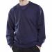 The photo shows a navy blue Beeswift V-Neck Sweatshirt, featuring the brands logo and tagline, Sweatshirts That Work as Hard as You Do. The sweatshirt has a classic v-neck design and is made from high-quality materials. It also has a comfortable fit, perfect for everyday wear.