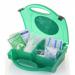 The picture shows a compact, lightweight first aid kit designed for travel. It contains essential medical supplies, in compliance with the BS8599-2 standard, to provide emergency care in case of injuries or illnesses while on the go. The kit is labeled Click Medical Travel First Aid Kits and Click Medical Travel Bs8599-2 First Aid Kit Small CM0135 on the cover. The contents inside are neatly organized and easily accessible.