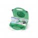 This photo features the Click Medical Travel BS8599-2 First Aid Kit Medium CM0140. The kit is compact and organized, with various medical supplies visible in each compartment. The vibrant red case is labeled clearly with the brand and kit name, making it easy to identify in case of an emergency.