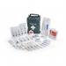 The photograph shows a compact and organized first aid kit by Click Medical designed for travel and overseas use. The kit includes sterile essentials, ensuring safety and peace of mind while on the go. It features a durable case and various compartments for easy access to all medical necessities.
