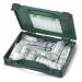 The image shows a compact medical travel first aid kit designed for use in public service vehicles. It features various medical supplies and equipment neatly organized in a sturdy case with the Click Medical logo. The kit is ready for emergency use and can help provide quick and efficient first aid in any situation.