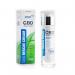In the photograph, there is a close-up view of CBD First Aid Supplies Click Medical Canabidol Cbd Rescue Cream 250Mg CM0190. The cream is contained in a small, white tube with a green label. The cream itself appears to be a light yellow color and has a smooth texture. The tube is sitting on a white background with a few drops of the cream spilling out onto the surface.