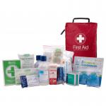 This photo features a Click Medical Travel First Aid Kit and an Electric Vehicle First Aid Kit. The kits are compact and contain various medical supplies and equipment for emergency situations. The kits are designed to be easily accessible and portable.