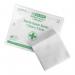 The photograph features a pack of 5 sterile gauze swabs from Click Medical, each measuring 7.5 cm. The packaging shows the brands logo and product name, with a clear view of the gauze swabs inside. The swabs are neatly stacked and sealed, making them ready for first aid use.