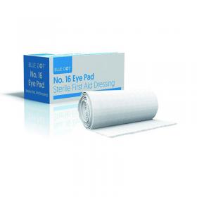 Click Medical Blue Dot Boxed Eye Pad and Bandage No 16 CM0496BD