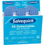 Salvequick Detectable Plasters Refill 6X35 Blue (Box of 6) CM0544