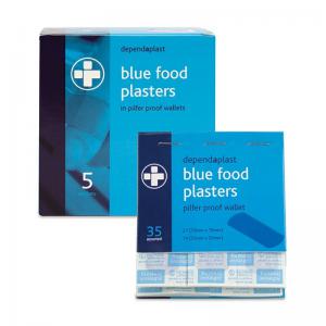 Click Medical DEPENDAPLAST BLUE DETECTABLE PILFER PROOF PLASTER BOX 5X