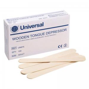 Click Medical Universal Wooden Tongue Depressor Un975 Box of 100