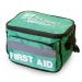 This photo shows two first aid bags from Click Medical: one empty and one heavy duty. The bags have red and black accents and feature multiple compartments with zippers and handles for easy storage and transport of medical supplies.