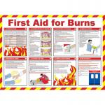 Click Medical First Aid For Burns Poster  CM1312